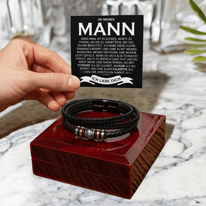 Mann - "STÄRKER, KLÜGER, GELIEBTER" - Armband