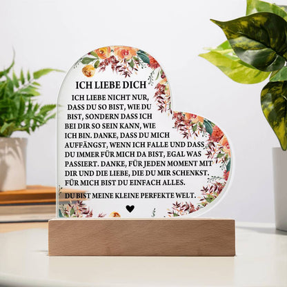 ICH LIEBE DICH | ACRYL-HERZ