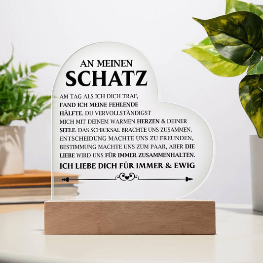 An meinen Schatz - Acryl-Herz