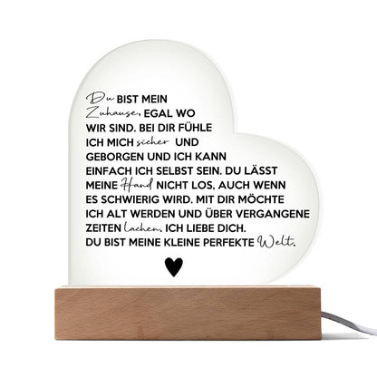 Du bist mein Zuhause | Acryl-Herz