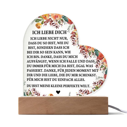 ICH LIEBE DICH | ACRYL-HERZ
