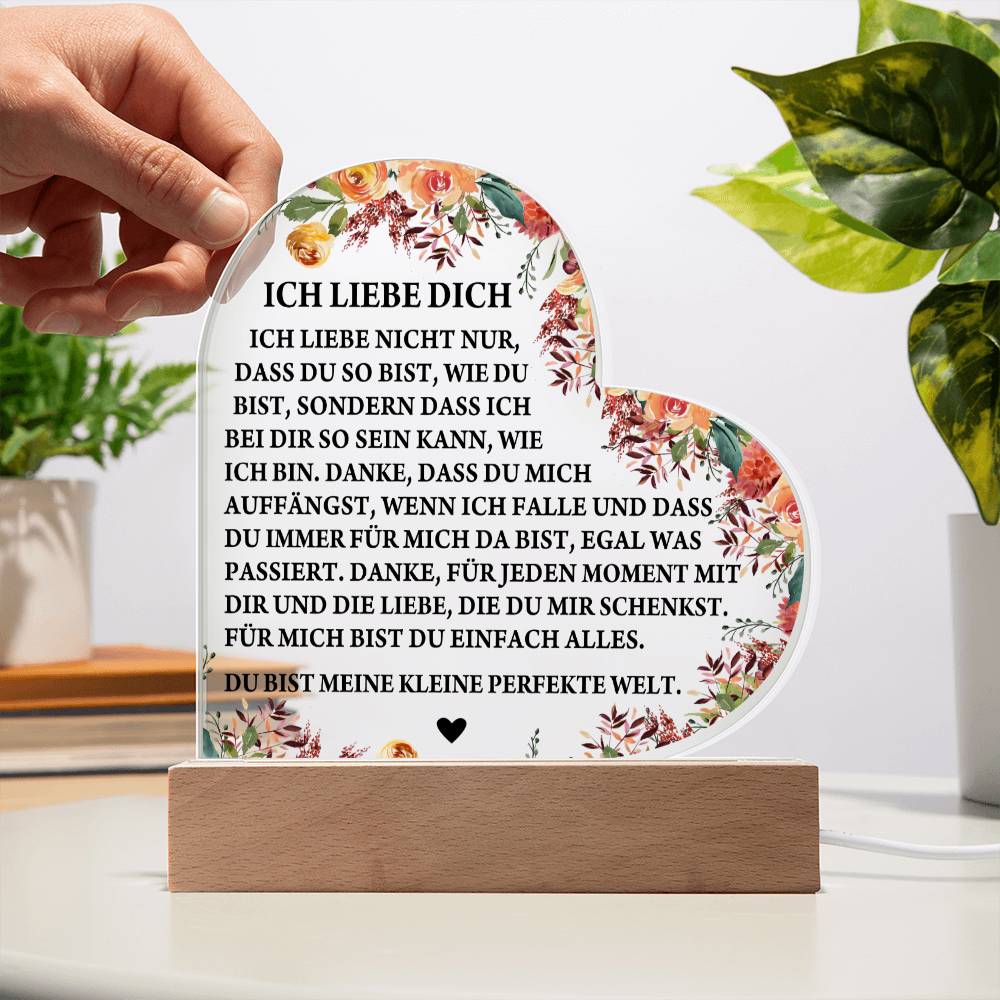 ICH LIEBE DICH | ACRYL-HERZ