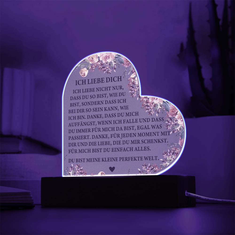 ICH LIEBE DICH | ACRYL-HERZ