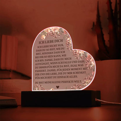 ICH LIEBE DICH | ACRYL-HERZ