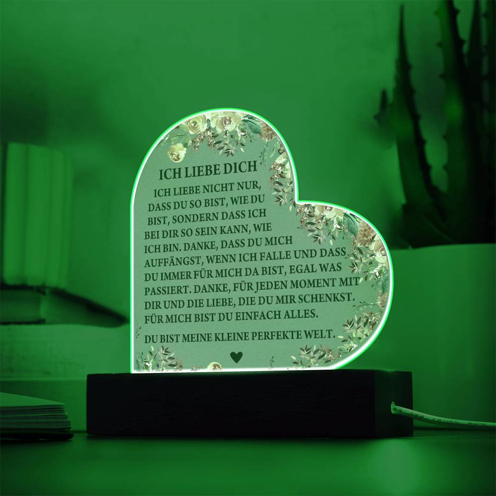 ICH LIEBE DICH | ACRYL-HERZ