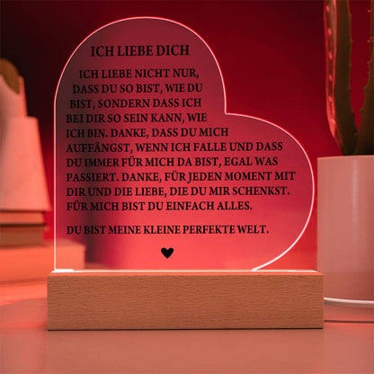 ICH LIEBE DICH | Acryl-Herz