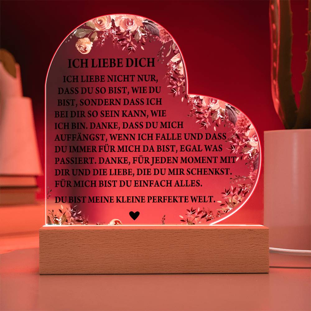 ICH LIEBE DICH | ACRYL-HERZ