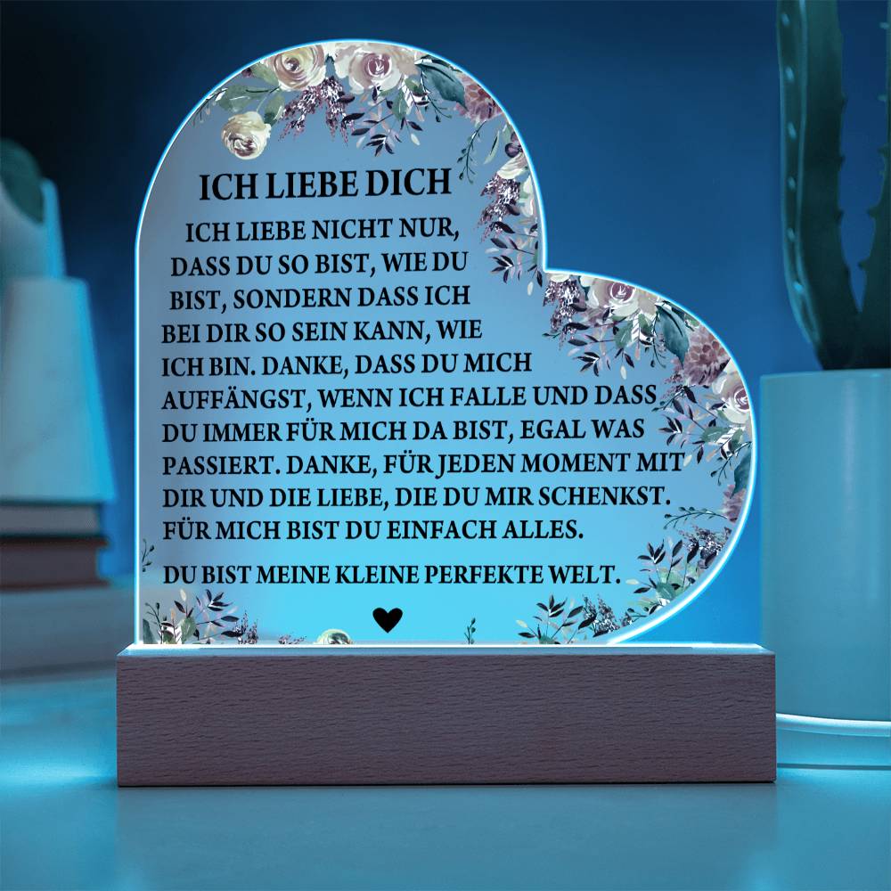 ICH LIEBE DICH | ACRYL-HERZ