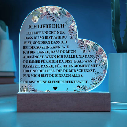 ICH LIEBE DICH | ACRYL-HERZ