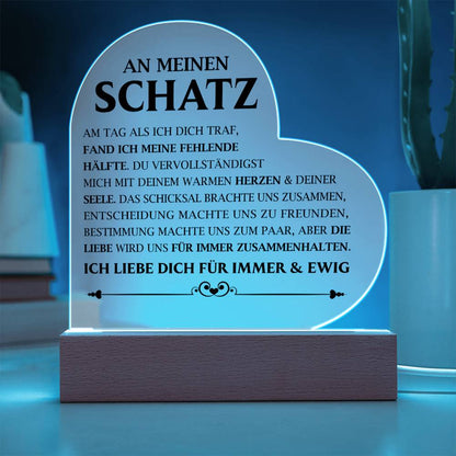 An meinen Schatz - Acryl-Herz