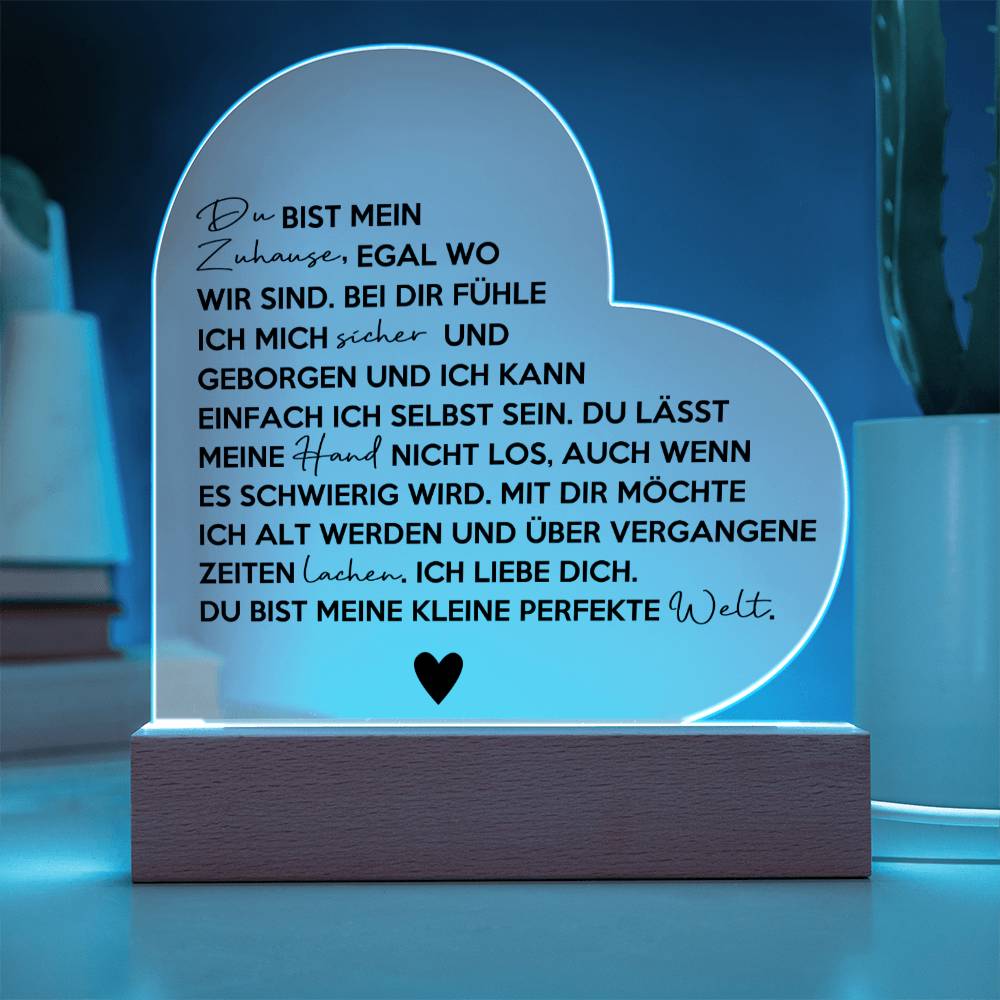 Du bist mein Zuhause | Acryl-Herz