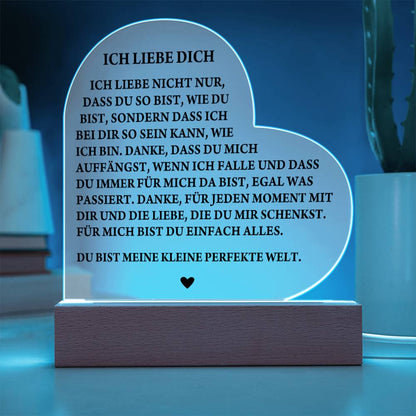 ICH LIEBE DICH | Acryl-Herz