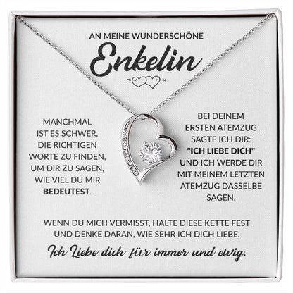 An meine wunderschöne Enkelin - Herzkette