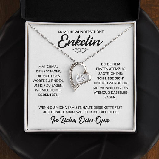 Enkelin Geschenk von Opa - Herzkette