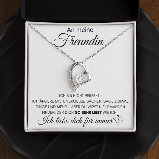 An meine Freundin "Ich liebe dich für immer" - Luxus Halskette