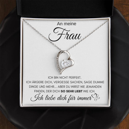 An meine Frau "Ich liebe dich für immer" - Luxus Halskette