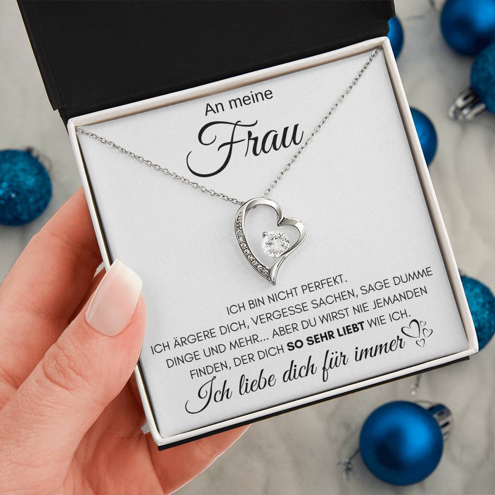 An meine Frau "Ich liebe dich für immer" - Luxus Halskette