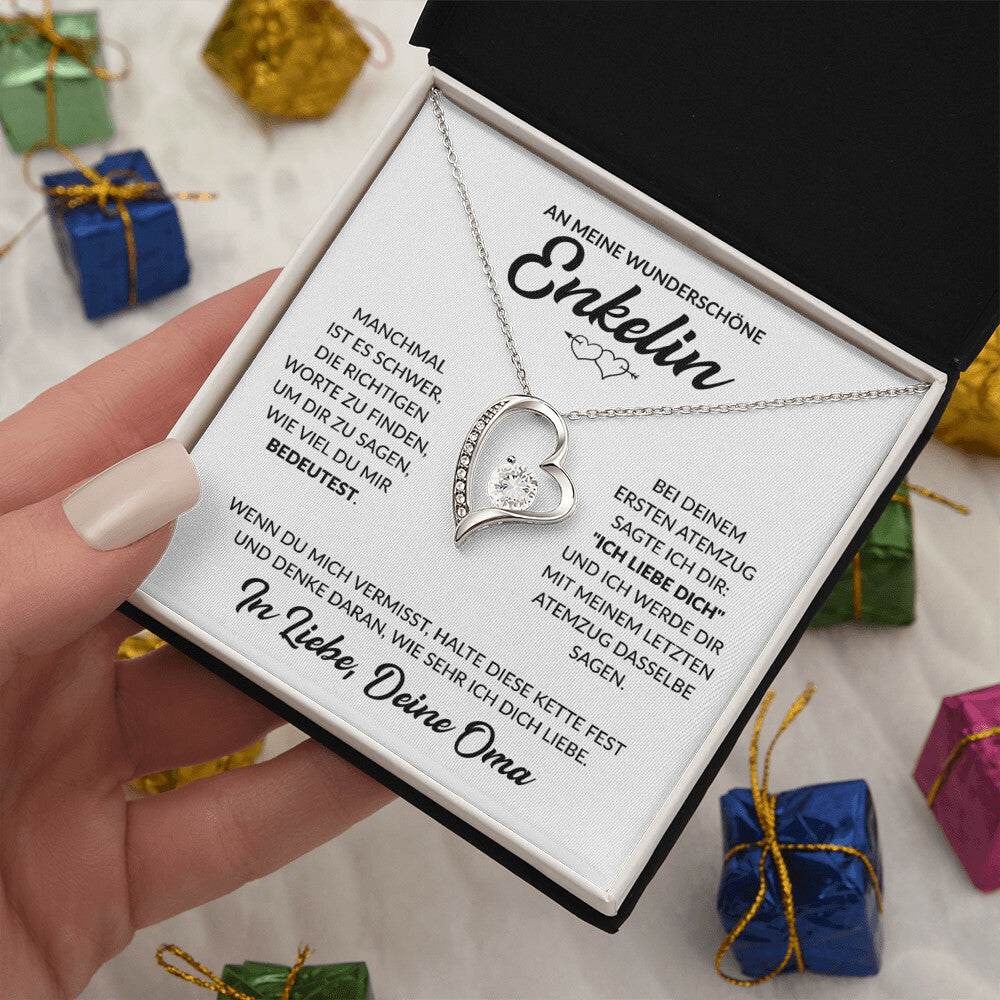 Enkelin Geschenk von Oma - Herzkette
