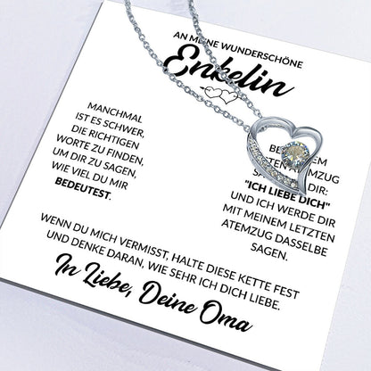 Enkelin Geschenk von Oma - Herzkette