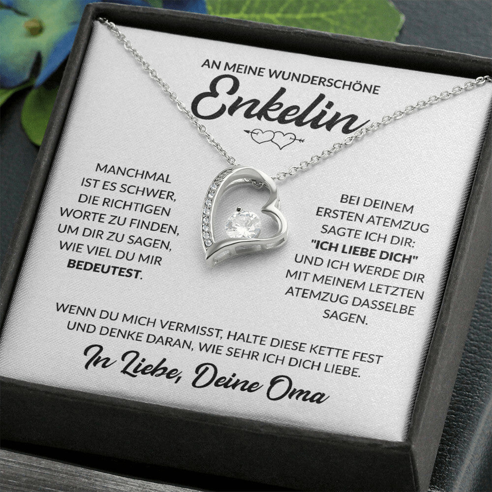 Enkelin Geschenk von Oma - Herzkette