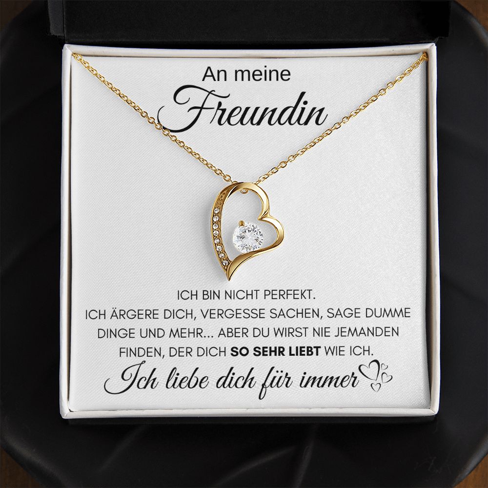 An meine Freundin "Ich liebe dich für immer" - Luxus Halskette