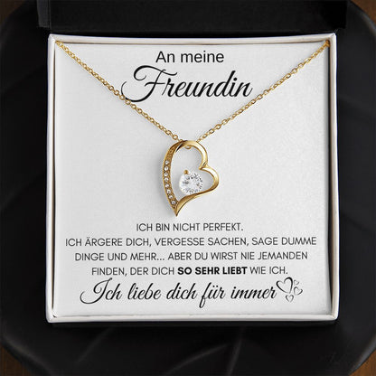 An meine Freundin "Ich liebe dich für immer" - Luxus Halskette