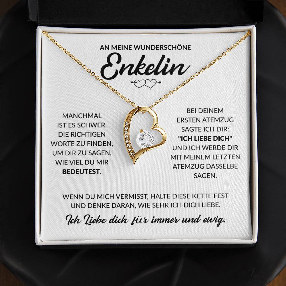An meine wunderschöne Enkelin - Herzkette