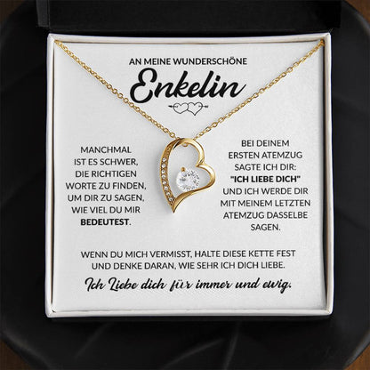 An meine wunderschöne Enkelin - Herzkette