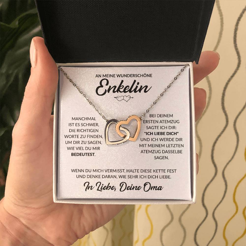 Enkelin Geschenk von Oma - Herzenkette