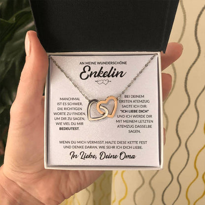 Enkelin Geschenk von Oma - Herzenkette