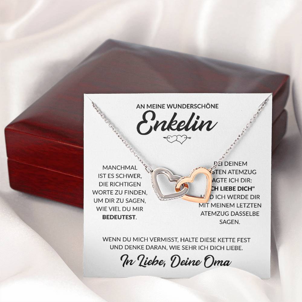 Enkelin Geschenk von Oma - Herzenkette