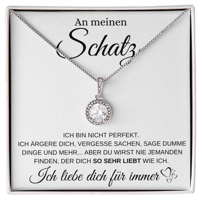 Kristall Halskette - Ich liebe dich für immer