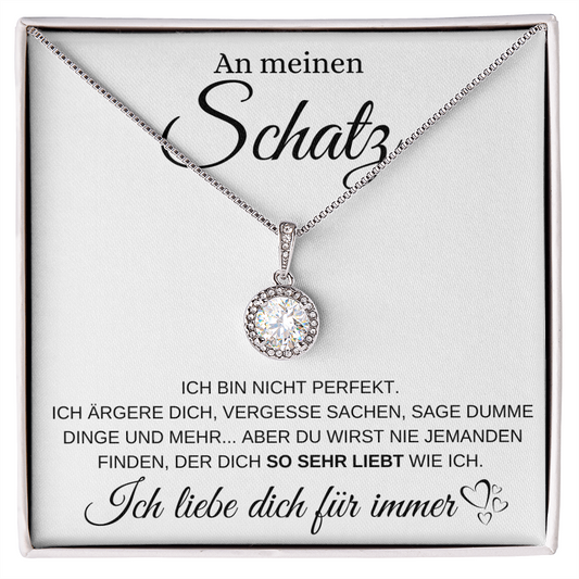 Kristall Halskette - Ich liebe dich für immer