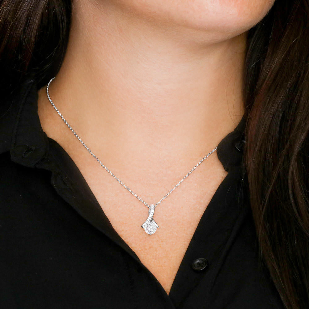 14K Weißgold Stil-Halskette - An meinen Schatz